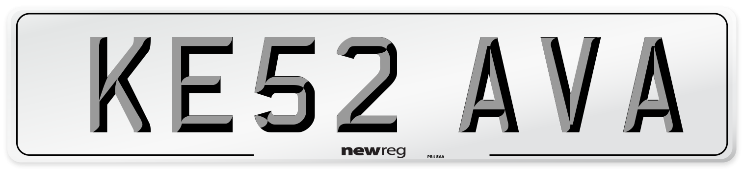 KE52 AVA Number Plate from New Reg